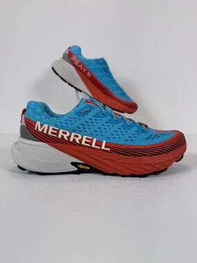Merrell Agility Peak 5 Trail Shoes Women's 9 Blue Hiking Running Vibram Sneakers